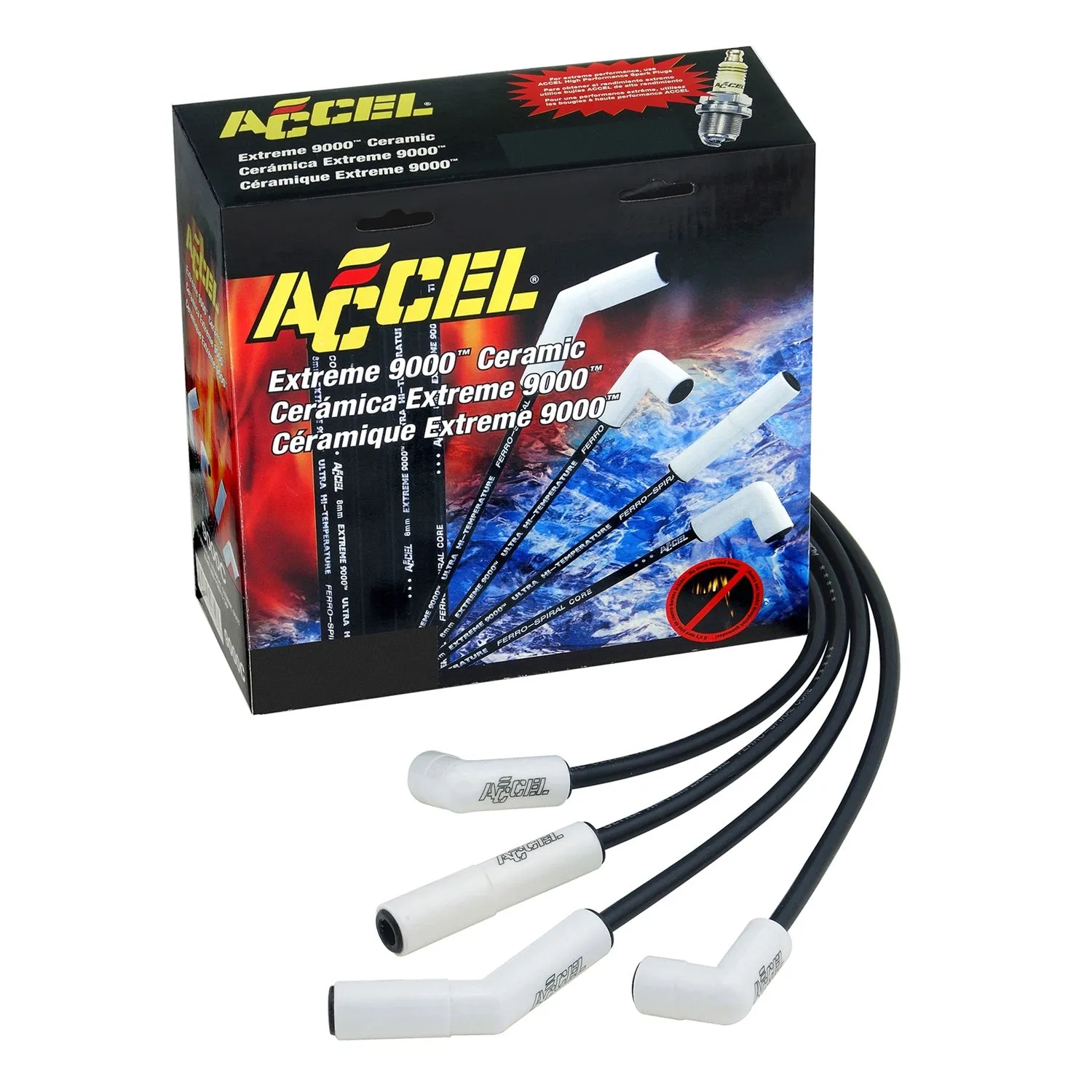 ACCEL 9020C Extreme 9000 Ceramic Boot Spark Plug Wire Set