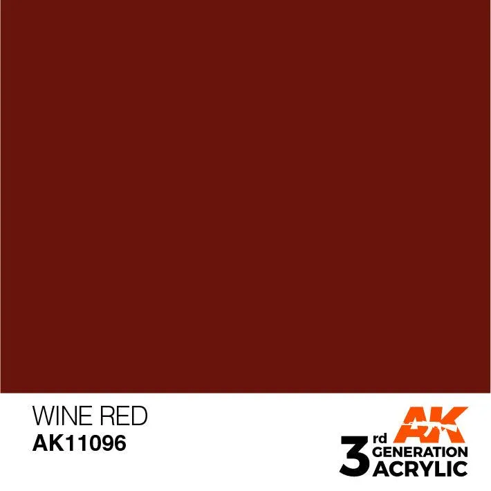 AK Interactive AK11096 3G Wine Red Acrylic Paint 17ml