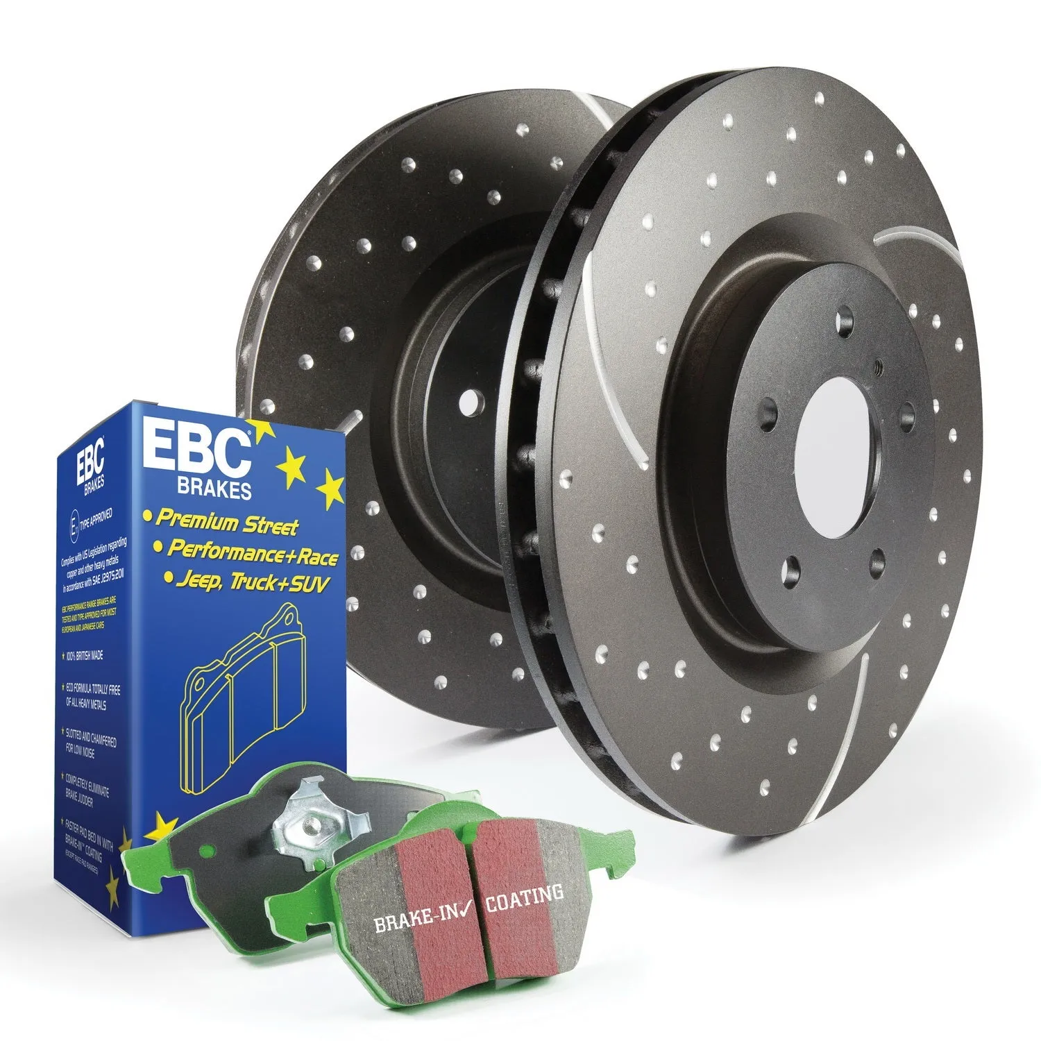EBC Brakes S10KF1564 S10 Kits Greenstuff 2000 and GD Rotors
