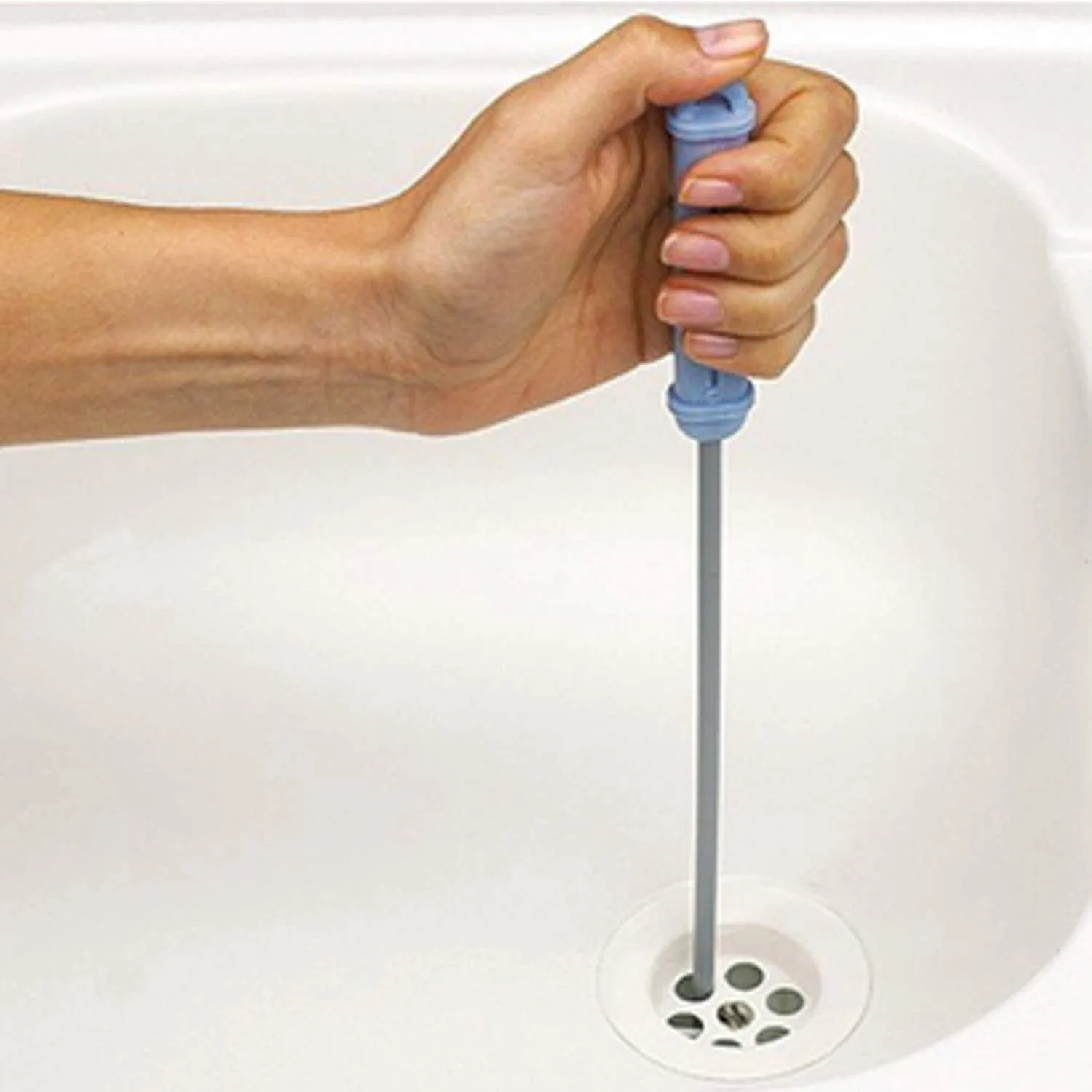 Katzco 39 Inch Sink and Drain Cleaner Brush Clog Remover - 3.5 Feet Long Drain Clog