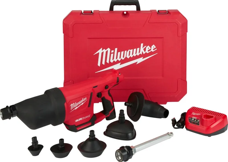 Milwaukee 2572B-21 Drain Cleaning Air Gun Kit, Battery :EA: QUANTITY: 1