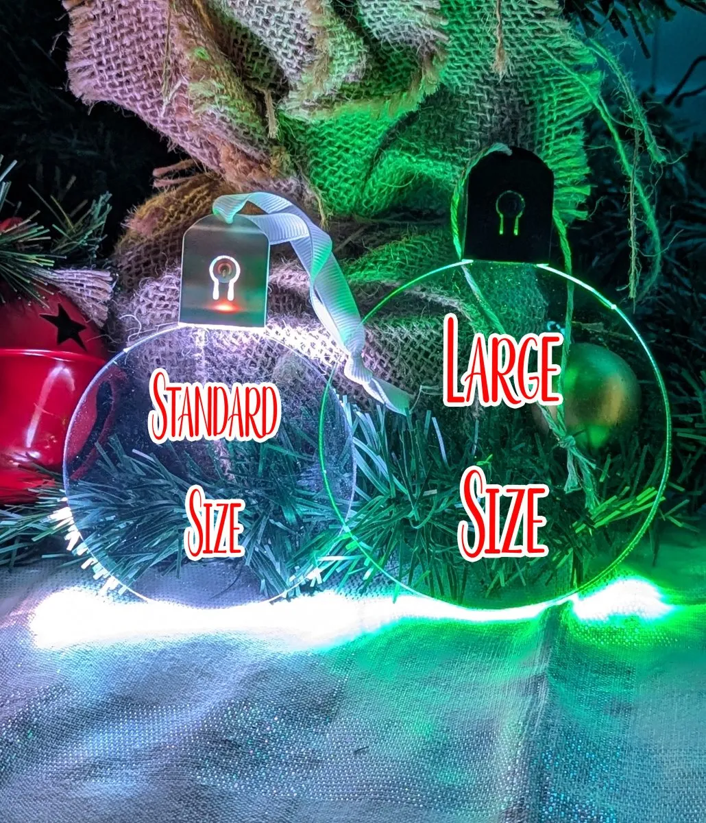 Newcastle Knights Football Personalised Christmas Bauble 3D LED Light Decoration