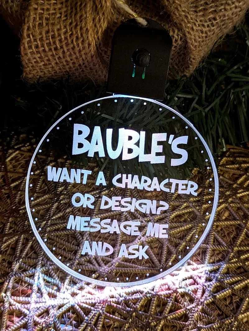 Newcastle Knights Football Personalised Christmas Bauble 3D LED Light Decoration