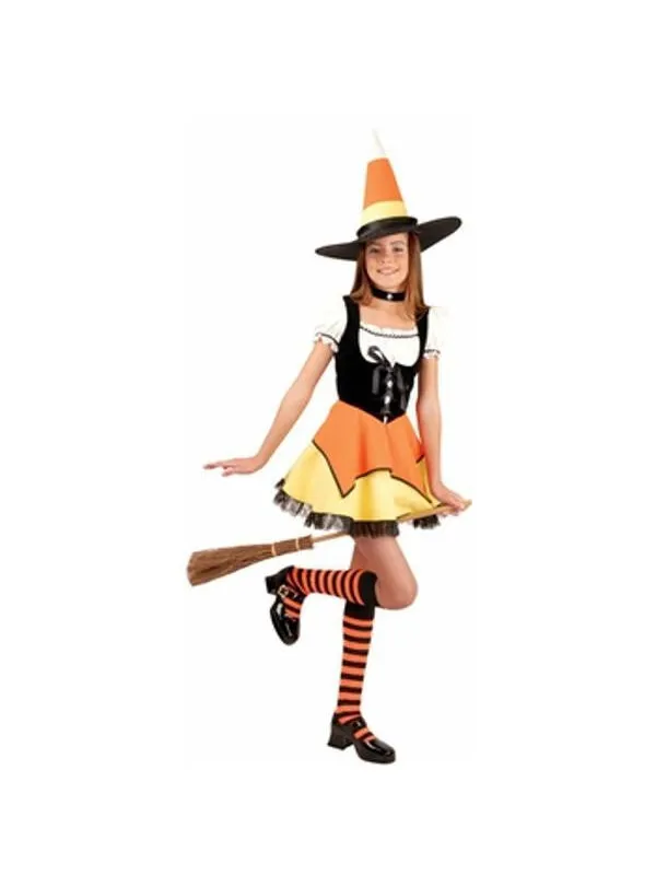 Preteen Candy Corn Witch Costume