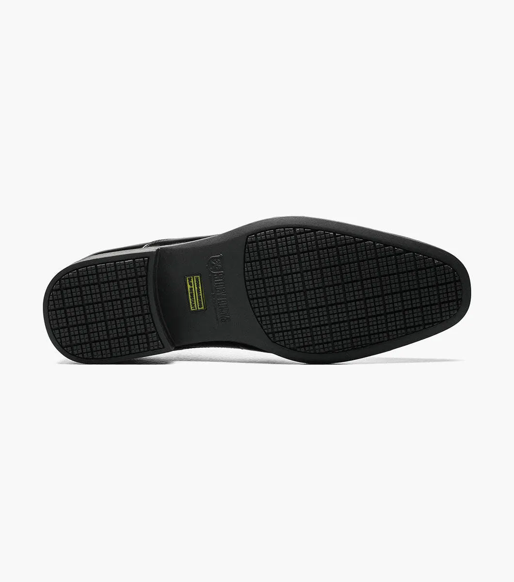 Stacy Adams Black Aldrich Moc Toe Slip On Shoes